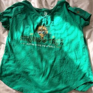 Green Notre Dame Football Graphic T-Shirt